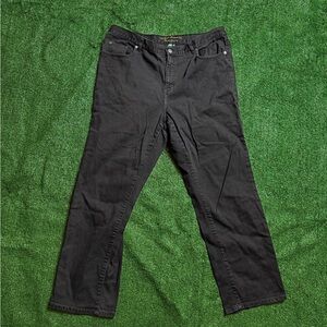 Ralph Lauren Straight Leg Women's Size 14W Black Denim Jeans